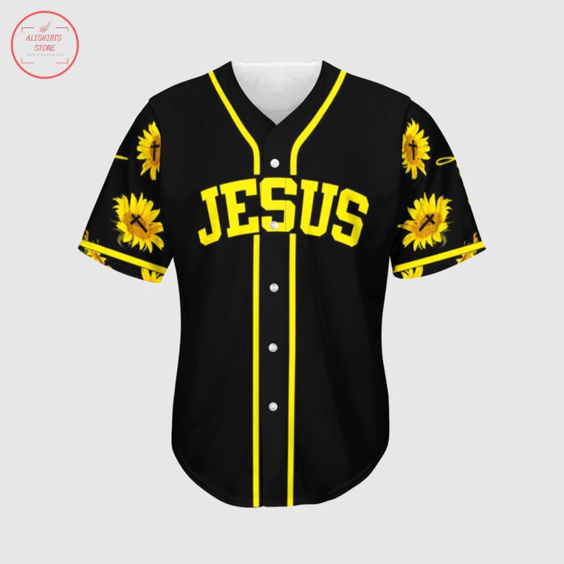 Jesus The Beautiful Sunflower Baseball Jersey