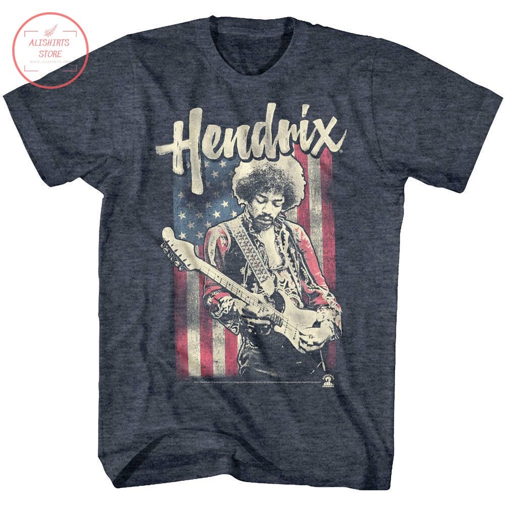 Jimi Hendrix Guitar American Flag Shirt