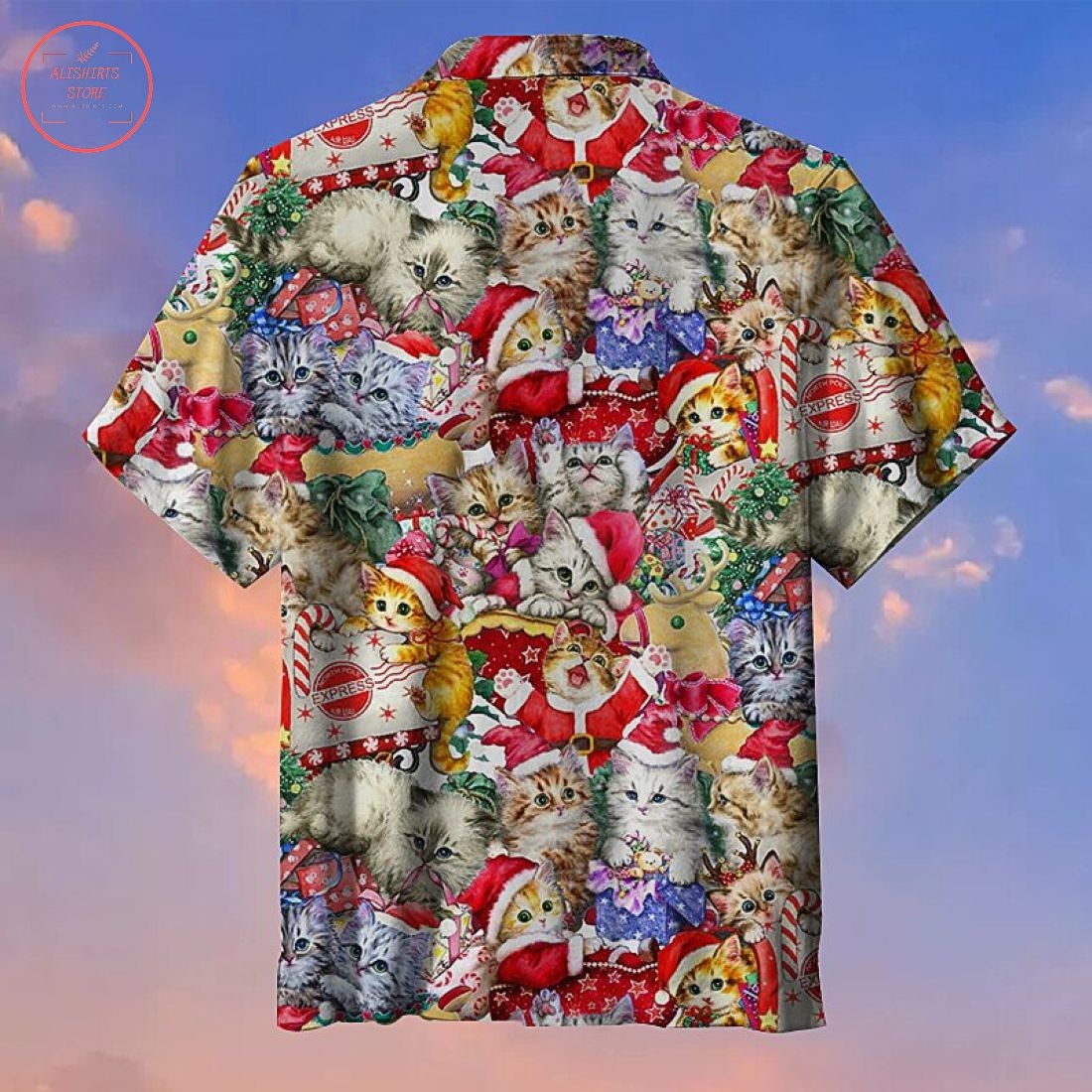 Kitten Christmas Hawaiian Shirt