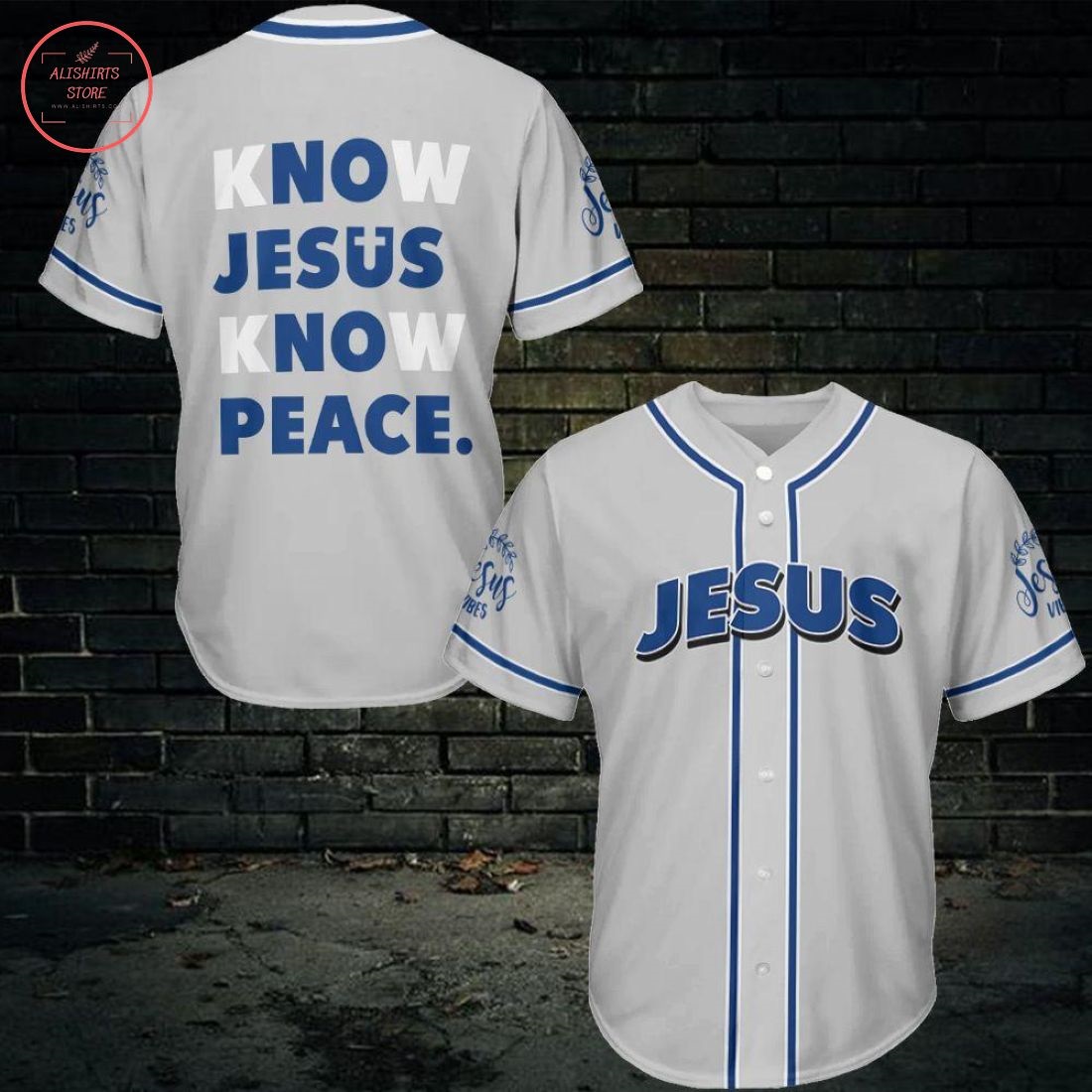 Know Jesus Know Peace Baseball Jersey