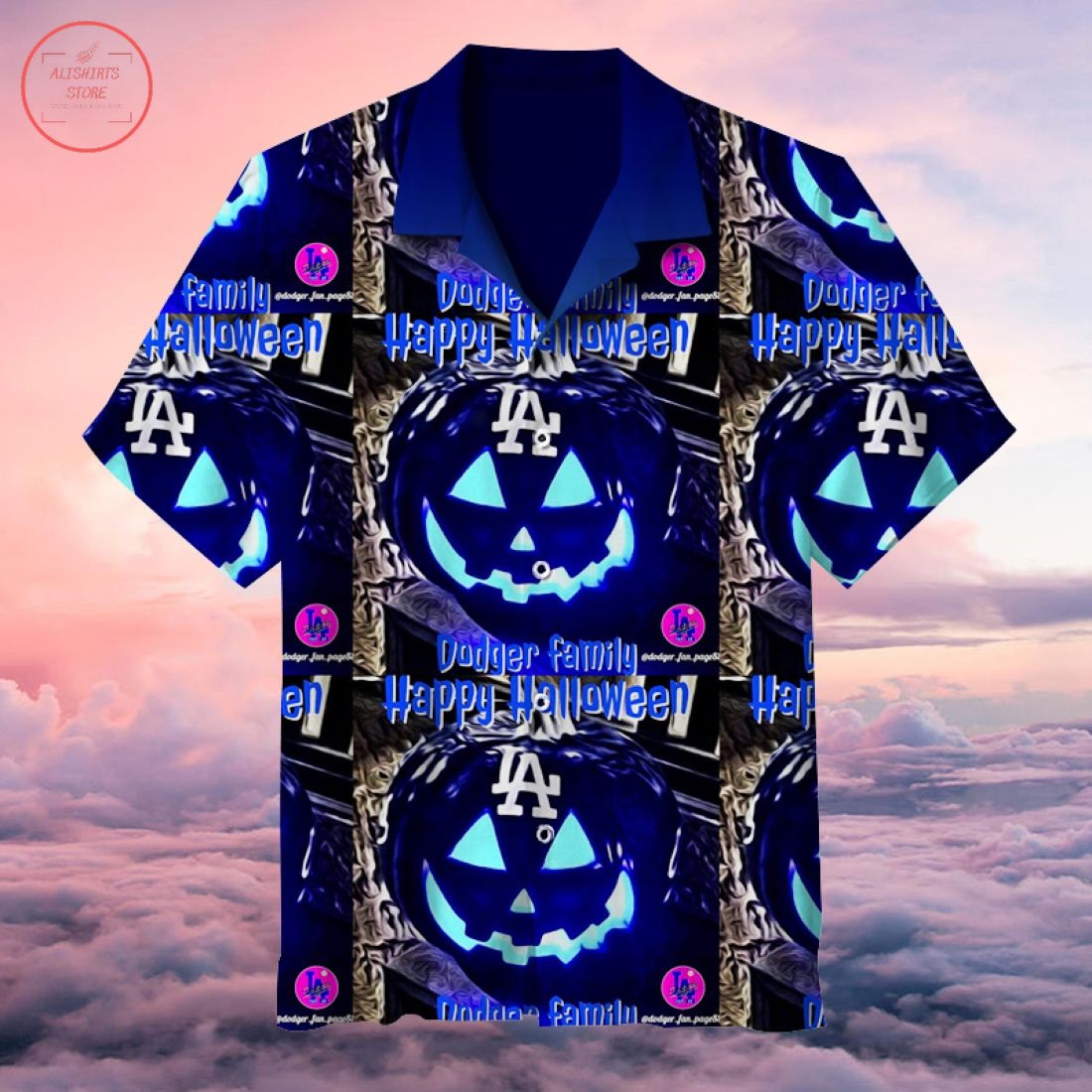 LA Dodgers Happy Halloween Hawaiian Shirt