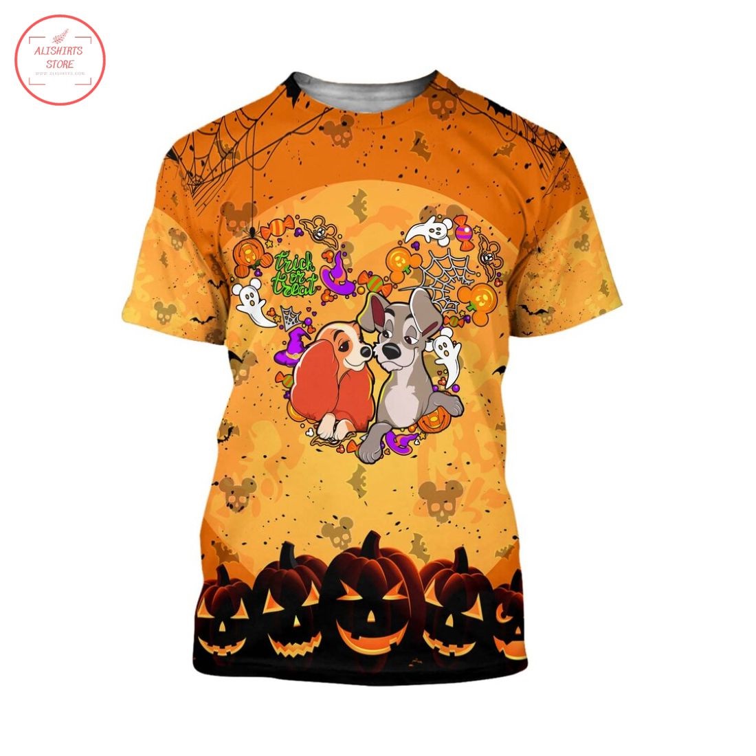 Lady and The Tramp Disney Halloween Shirt