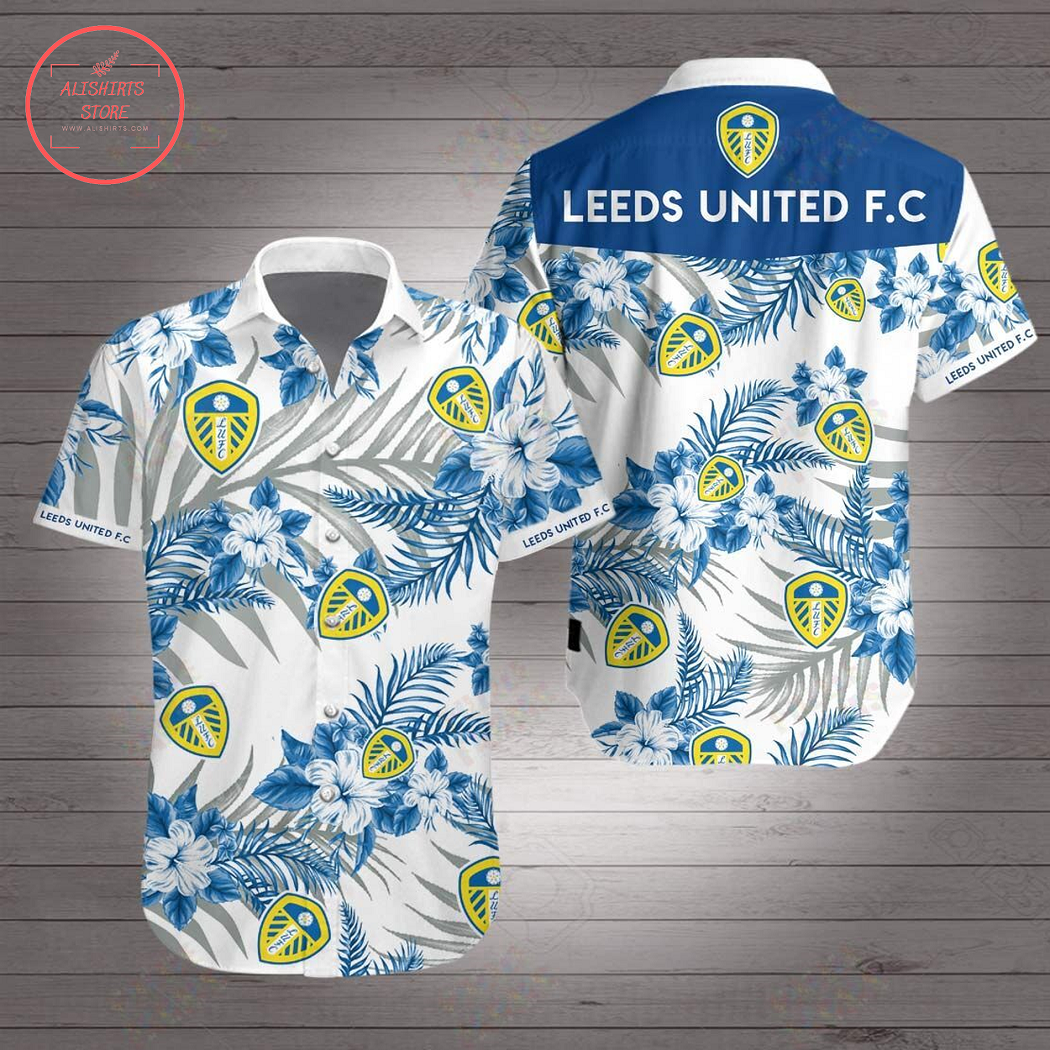 Leeds United FC Hawaiian Shirt Summer Button Up