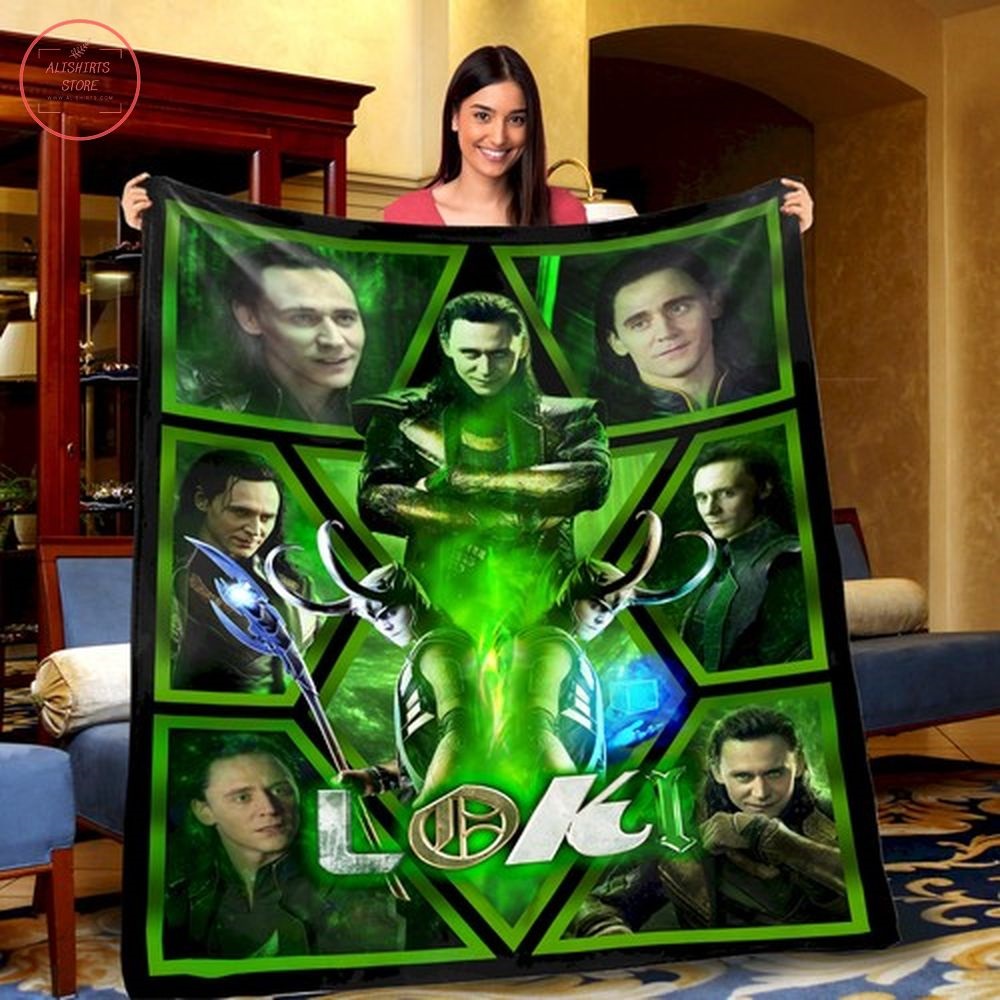 Loki Norse mythology Avengers League Fleece Blanket