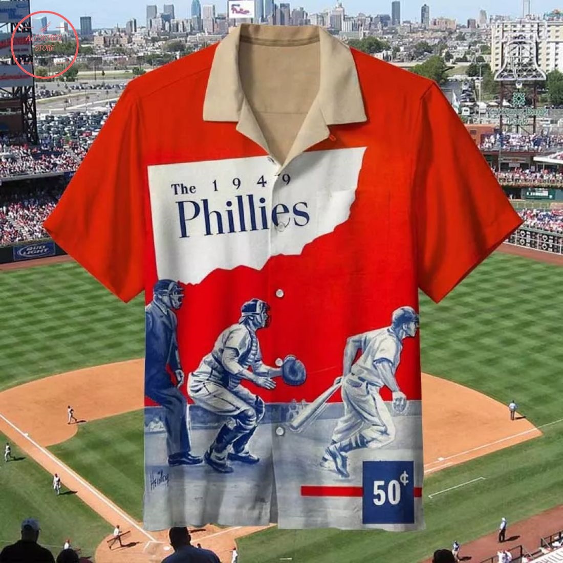 MLB 1949 Philadelphia Phillies Hawaiian Shirt