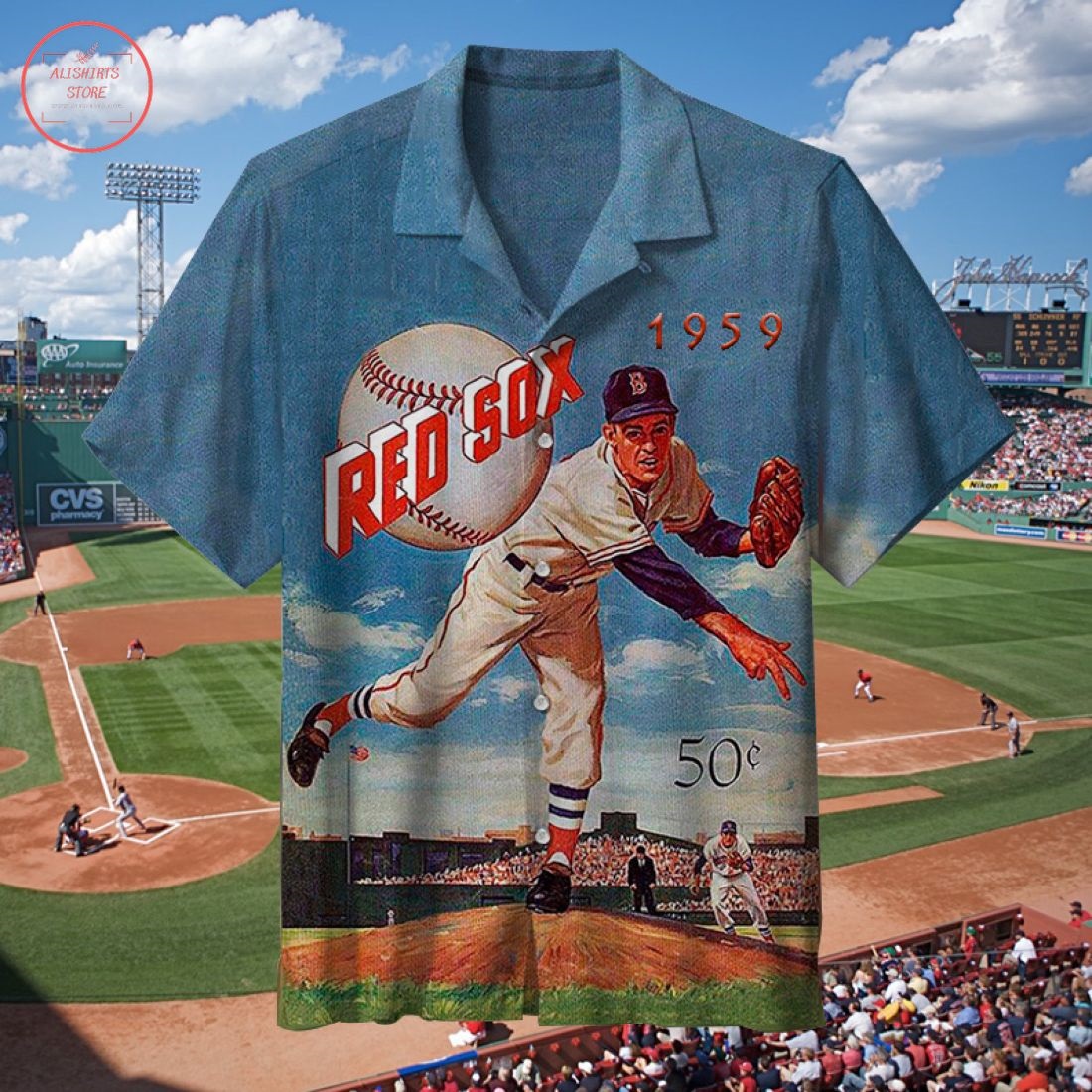 MLB 1959 Boston Red Sox Retro Hawaiian Shirt