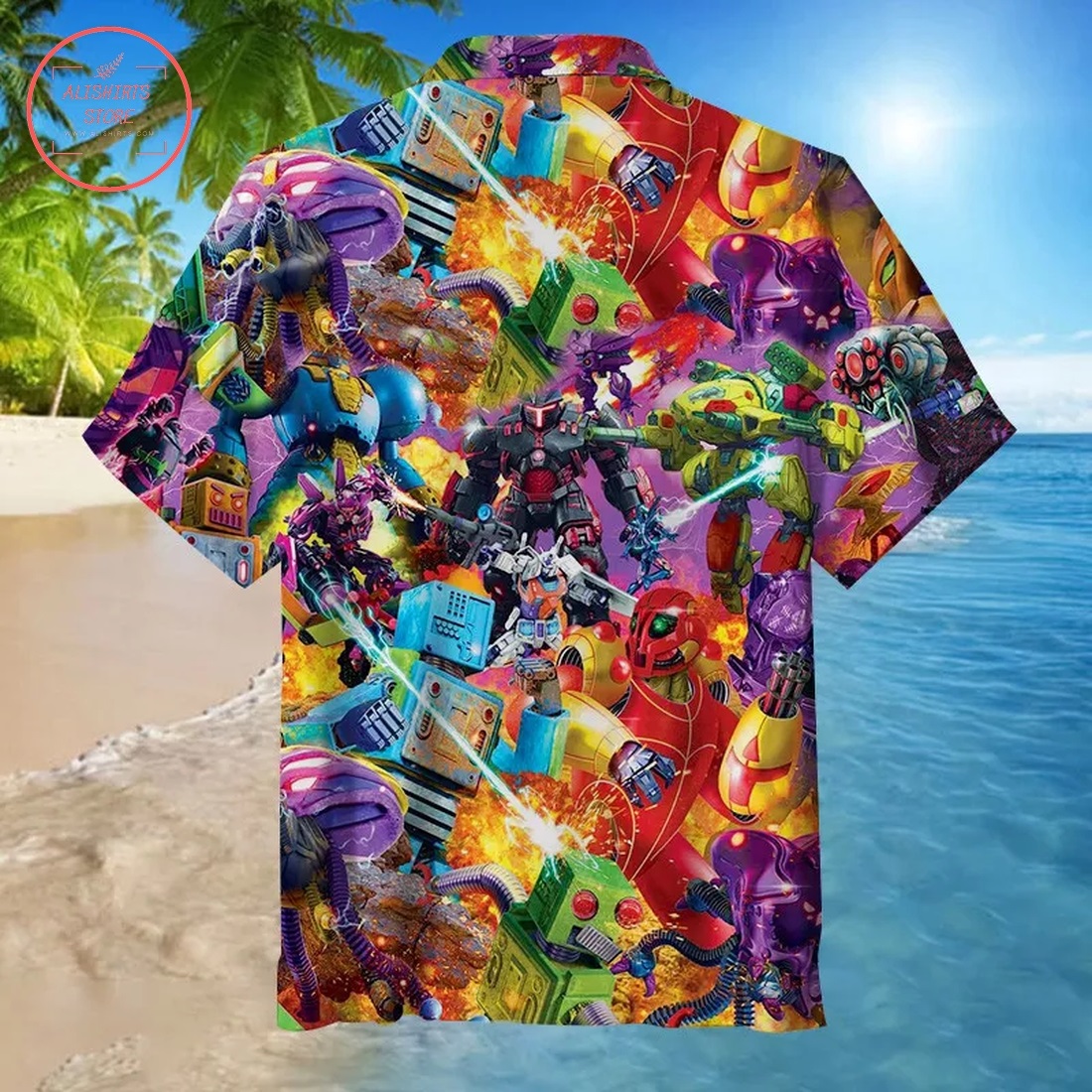 Mecha Robot War Hawaiian Shirt