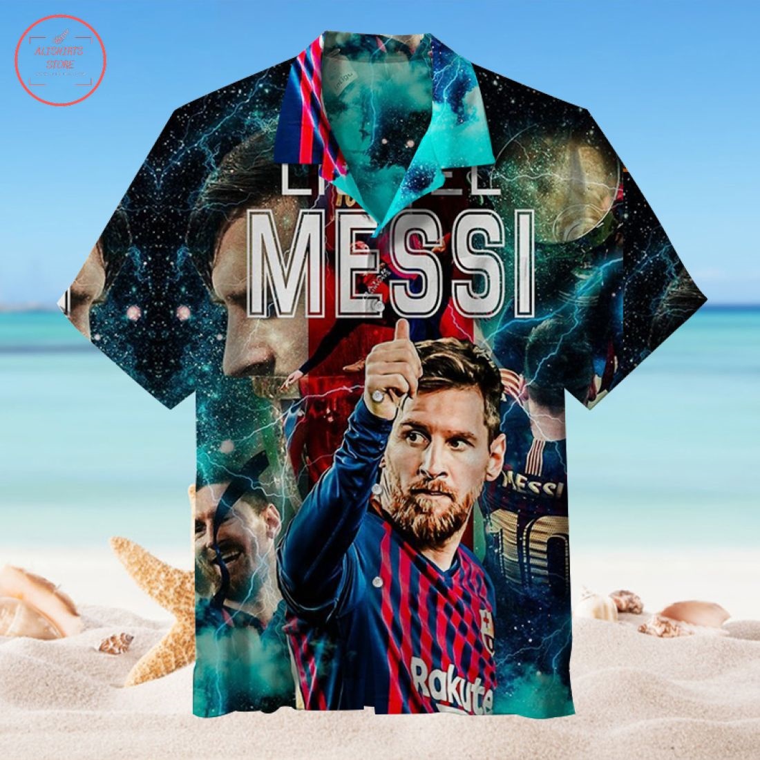 Messi Memorial Barcelona Hawaiian Shirt