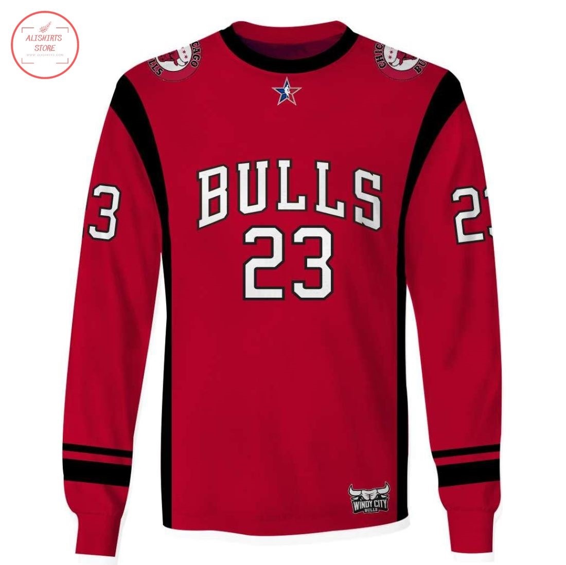 Michael Jordan 23 Chicago Bulls NBA Sweatshirt