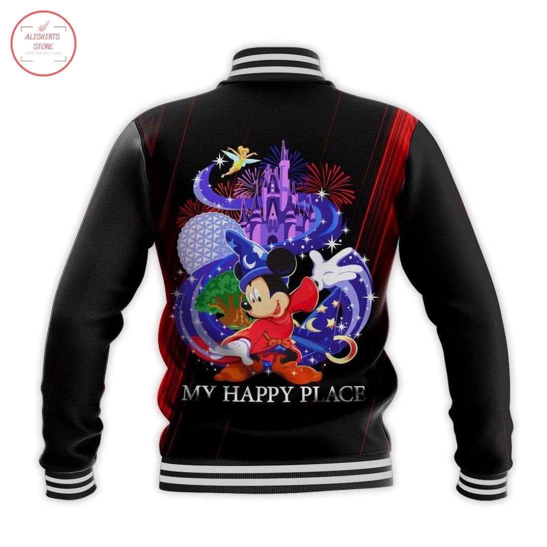Mickey Fantasia Love Disney Letterman Jacket