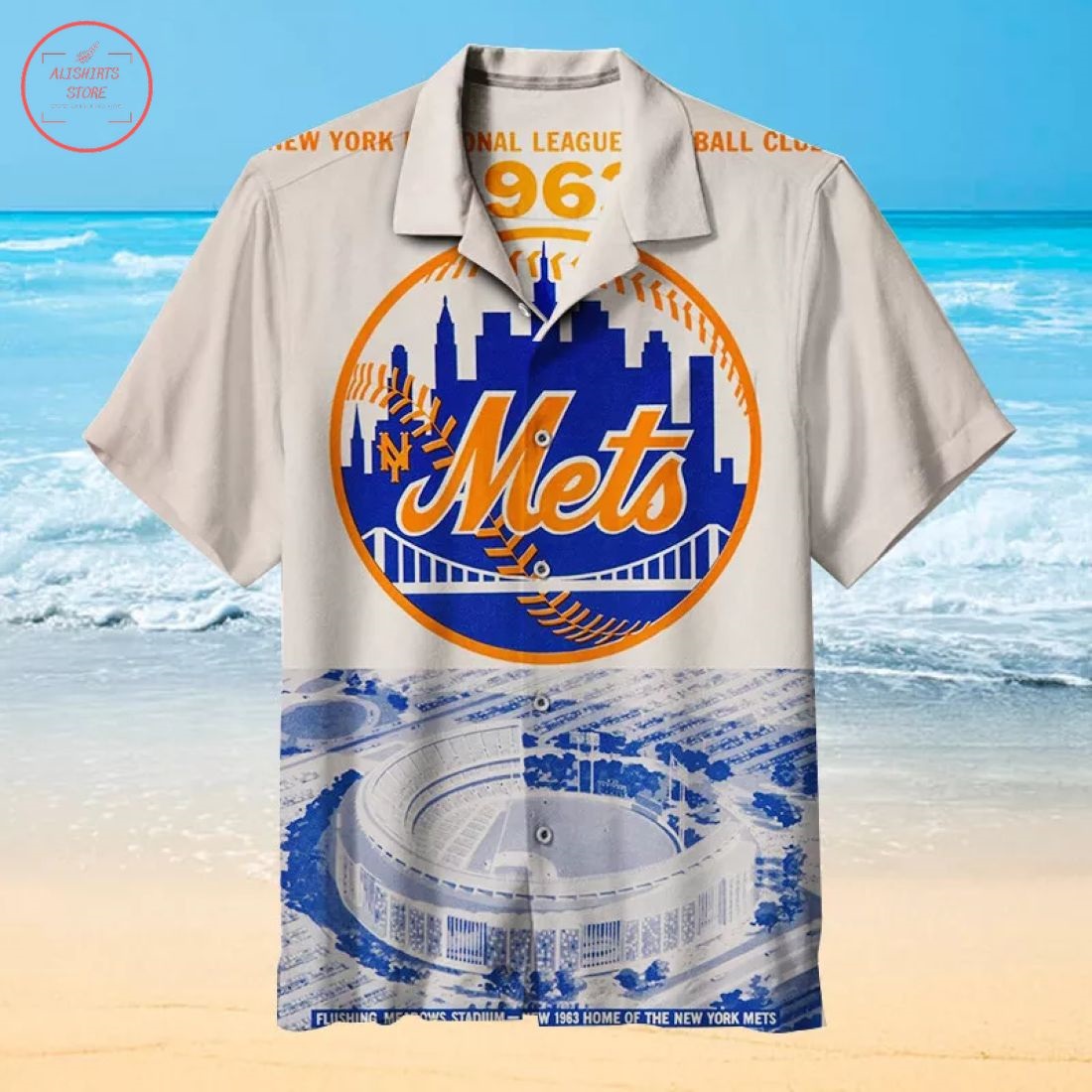 Mlb New York Mets Stadium Hawaiian Shirt