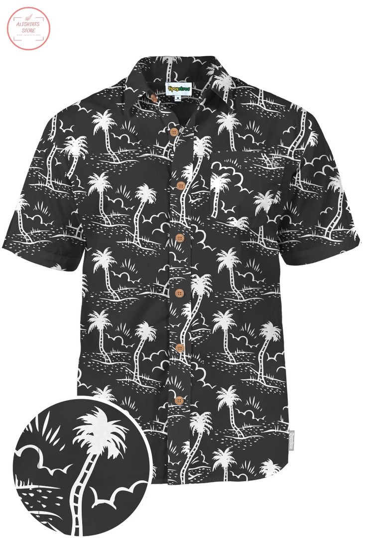 Monochrome Moonlight Hawaiian Shirt