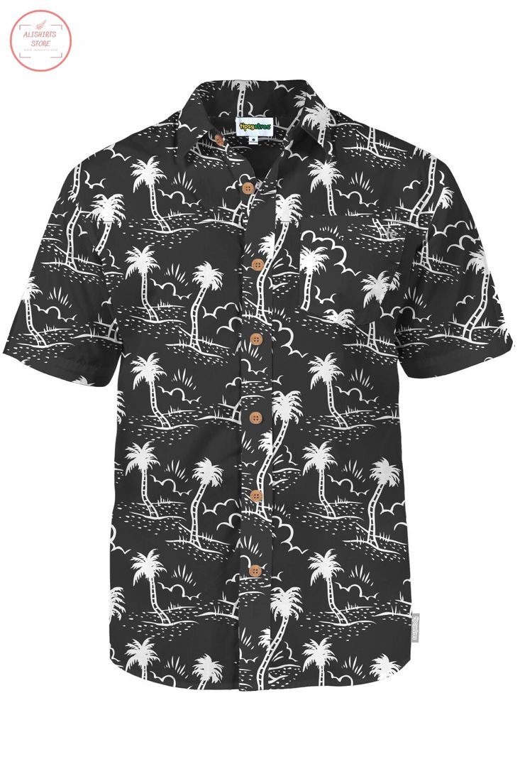 Monochrome Moonlight Hawaiian Shirt