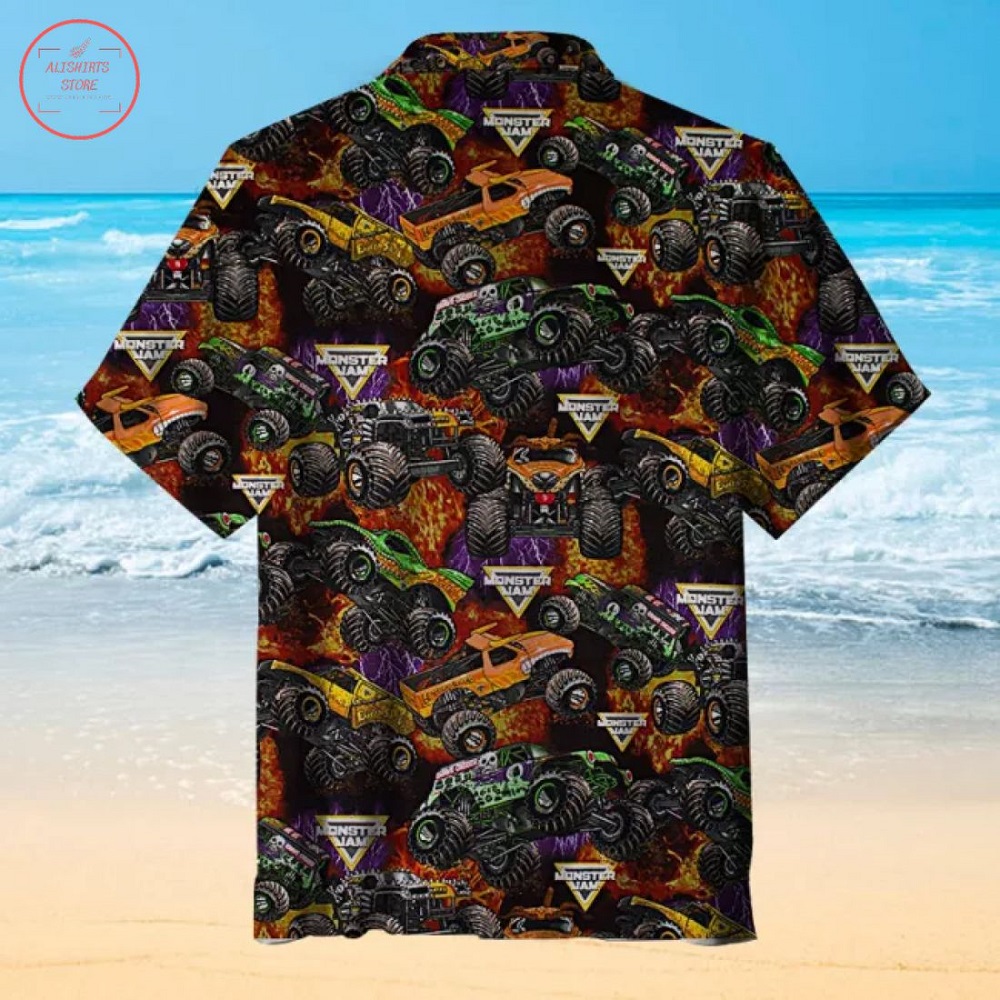 Monster Jam pattern Hawaiian Shirt