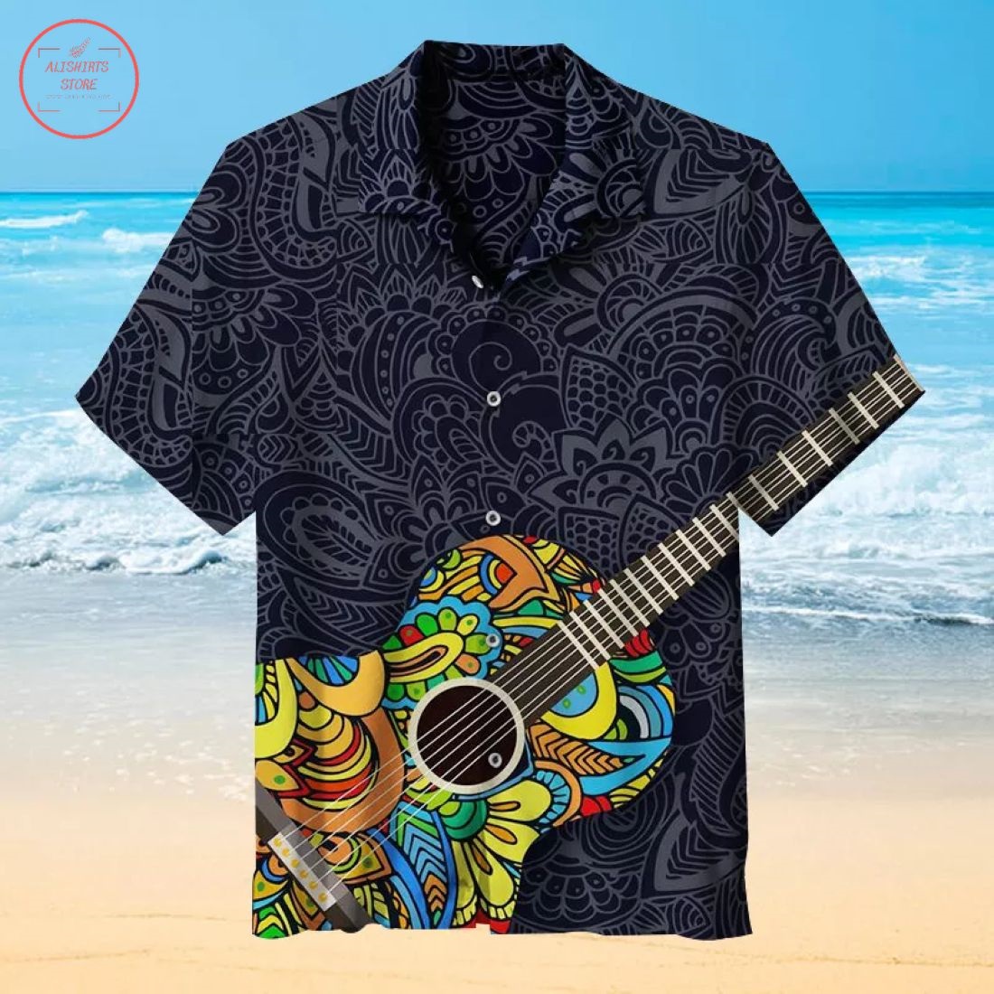 My Favorite Vintage Printed Guitar Hawaiian Shirt