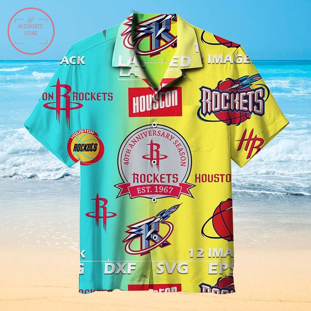 NBA 40th Anniversary Houston Rockets Hawaiian Shirt