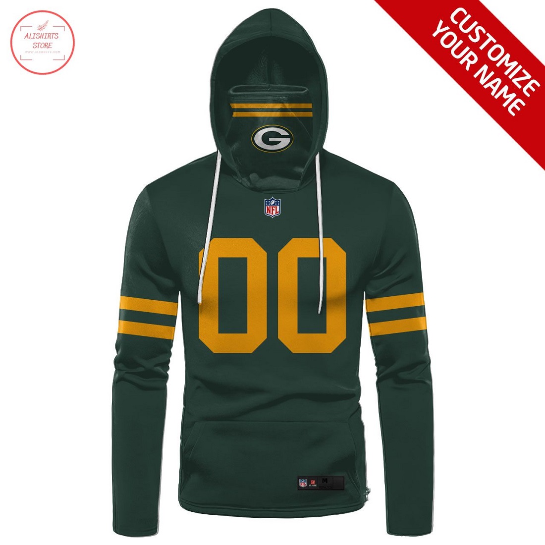 NFL Green Bay Packers Personalized Gaiter Hoodie