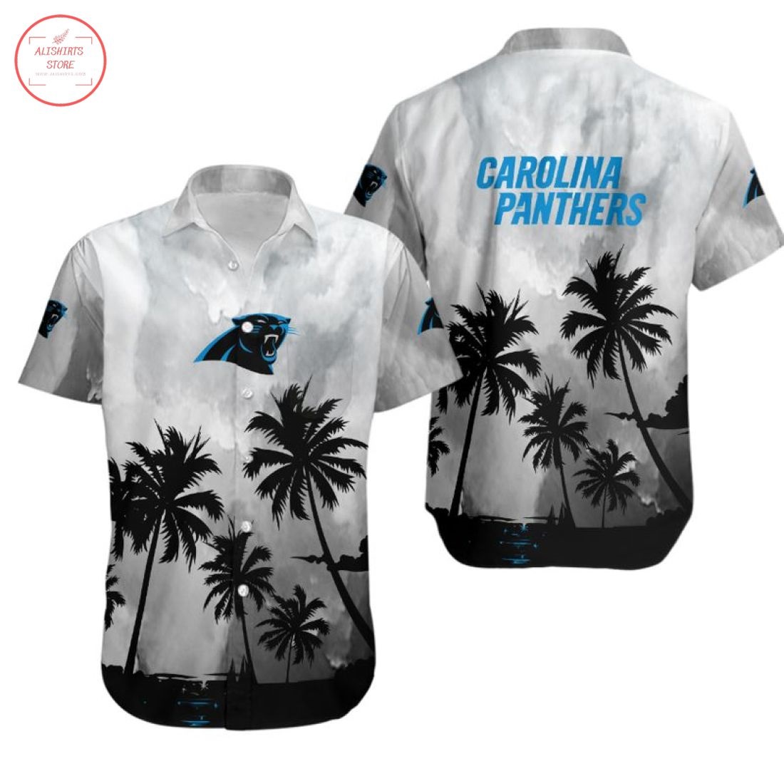 Nfl Carolina Panthers Coconut Trees Hawaiian Shirt