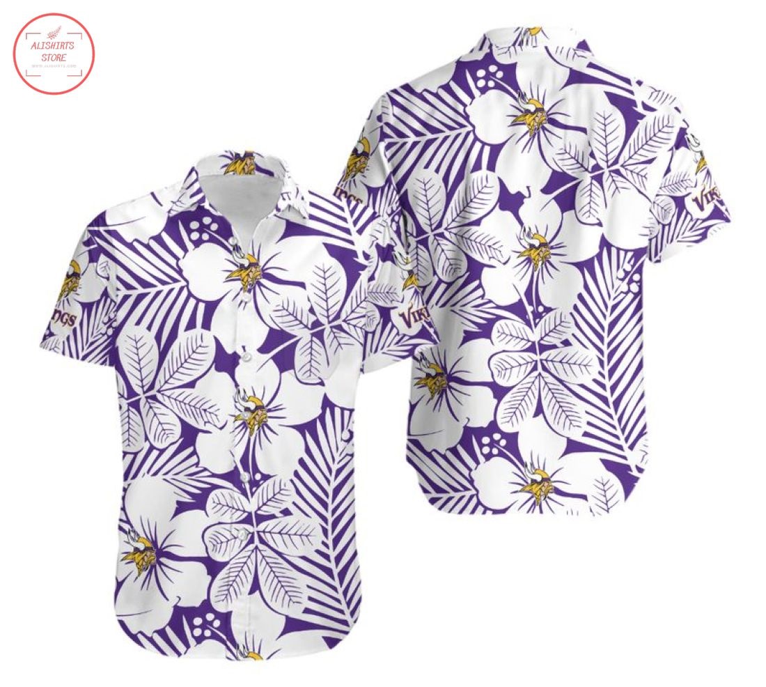 Nfl Minnesota Vikings Flower Hawaiian Shirt