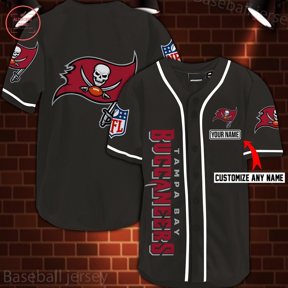 Nfl Tampa Bay Buccaneers Personalized Baseball Jersey