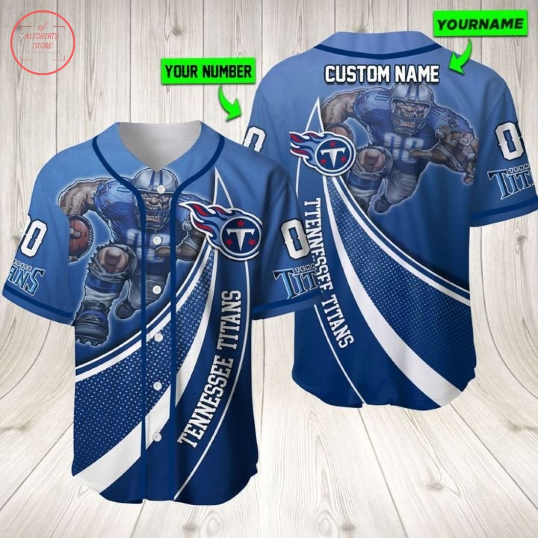 Nfl Tennessee Titans Personalized Baseball Jersey