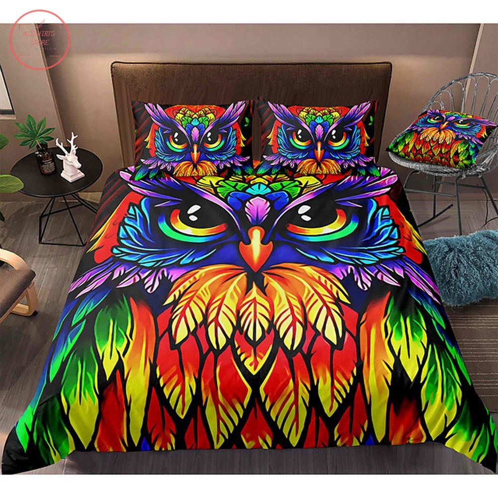 Owl Print 3-Piece Duvet Cover Set Hotel Bedding Sets