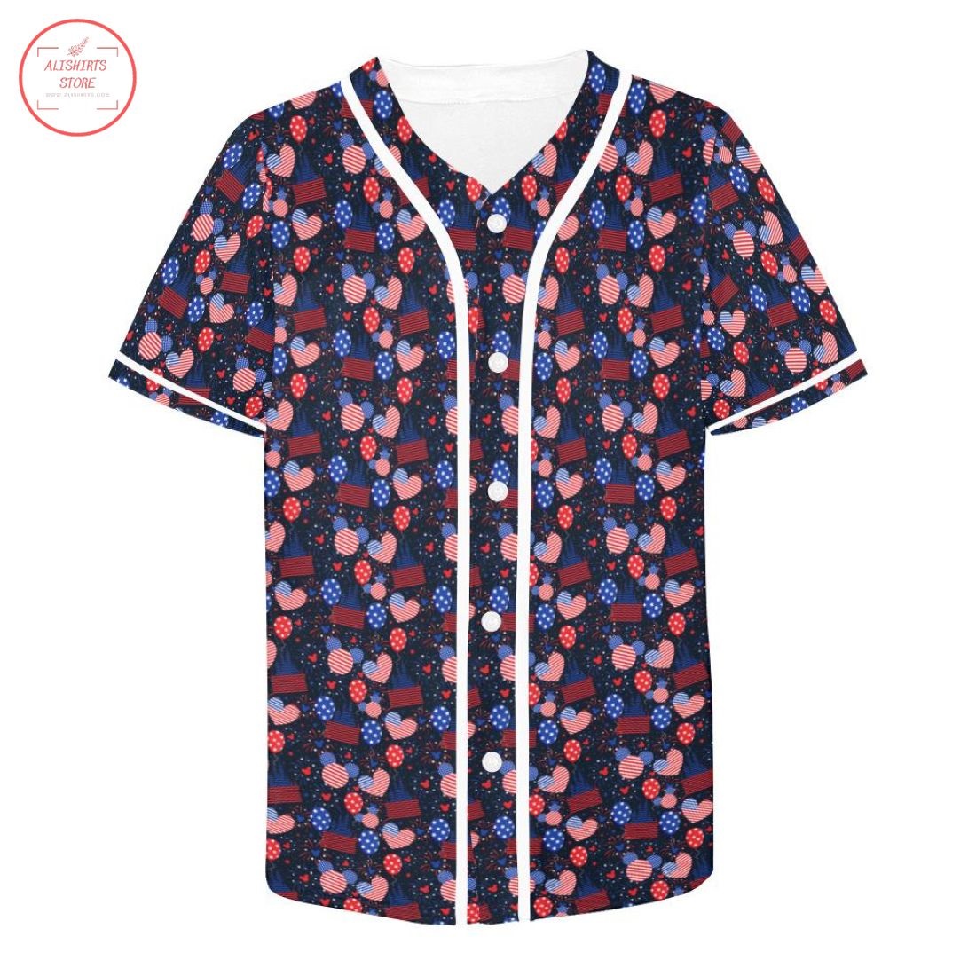 Patriotic Castles Baseball Jersey