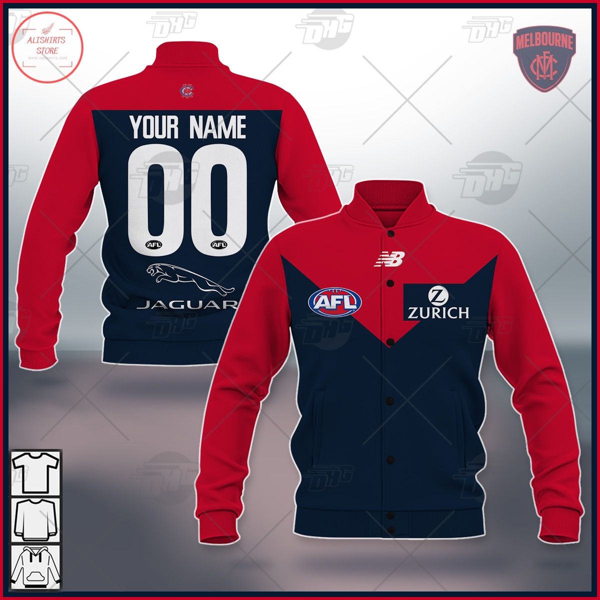 Personalized AFL Melbourne Demons 2021 Letterman Jacket