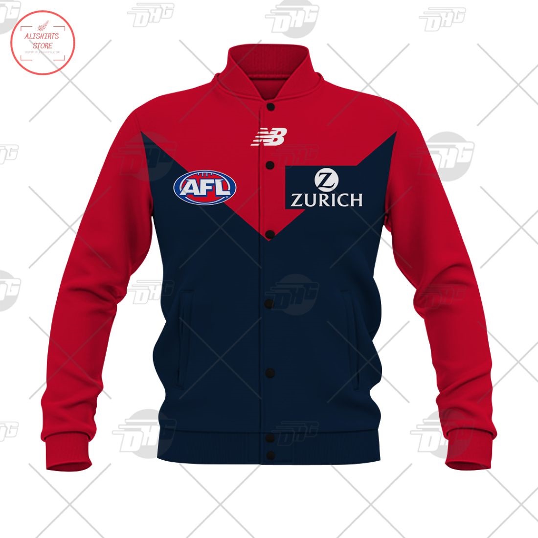 Personalized AFL Melbourne Demons 2021 Letterman Jacket