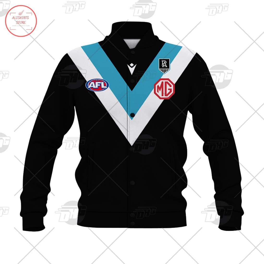 Personalized AFL Port Adelaide 2021 Letterman Jacket