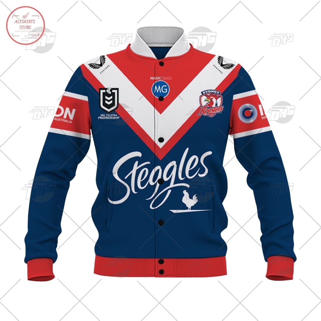 Personalized NRL Newcastle Knights 2021 Letterman Jacket