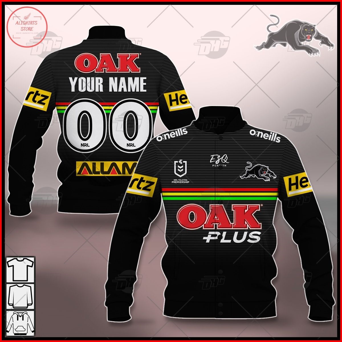 Personalized NRL Penrith Panthers 2021 Letterman Jacket