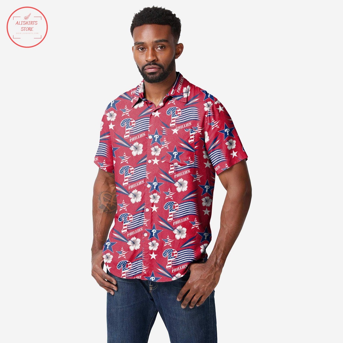 Philadelphia Phillies Americana Hawaiian Shirt