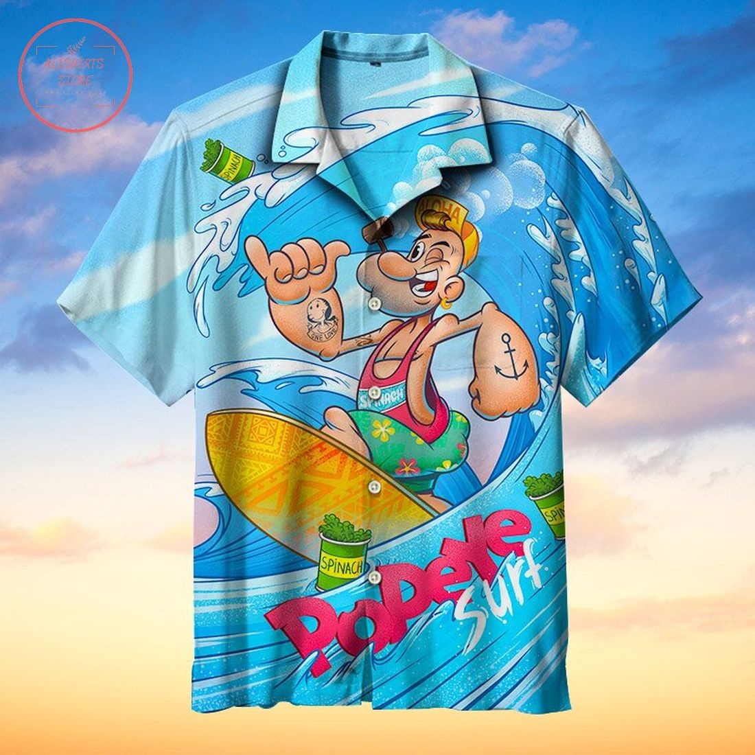 Popeye The Sailor Commemorative Hawaiian Shirt