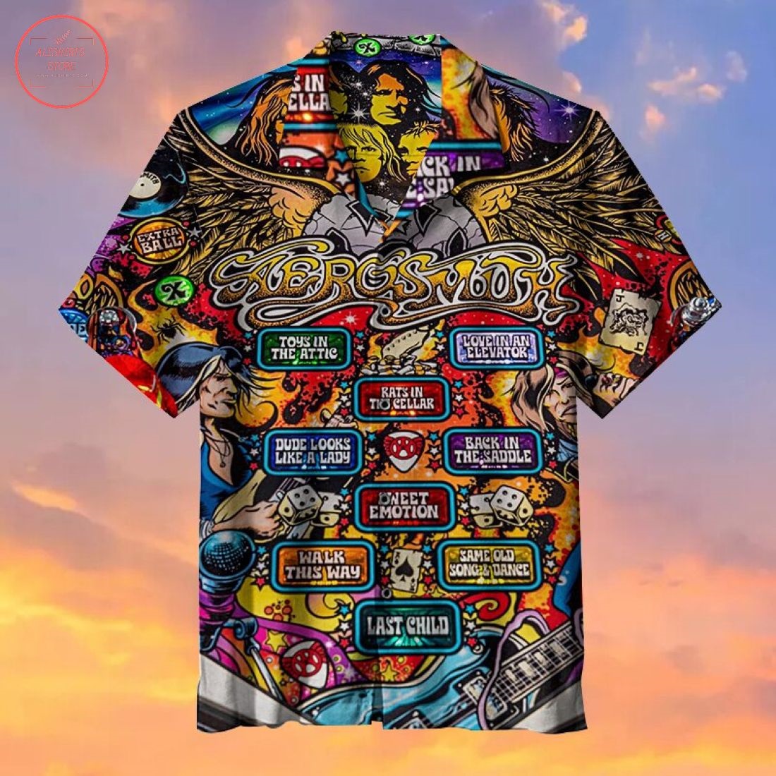 Rock Band Pinball Game Hawaiian shirt