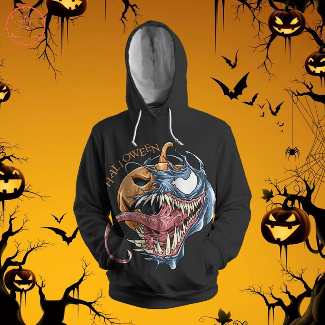 Scary Pumpkin Head 3D Hoodie