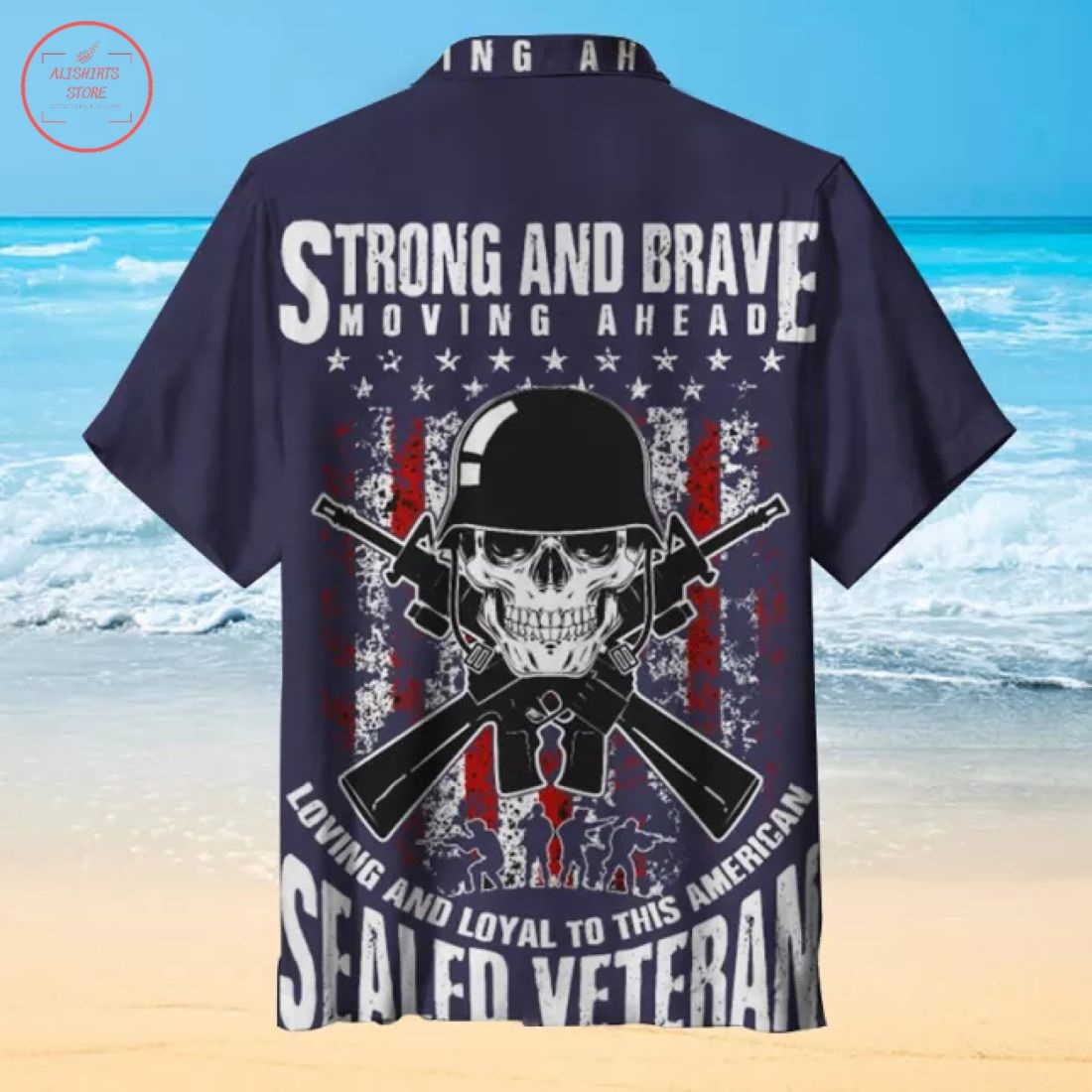 Sealed veteran pattern Hawaiian Shirt