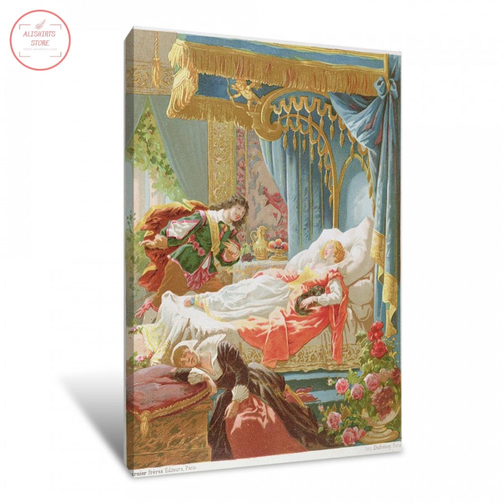 Sleeping Beauty and Prince Charming Canvas Print