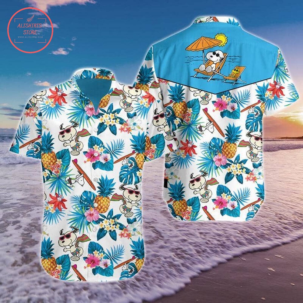 Snoopy Movie Hawaiian Shirt Summer Button Up