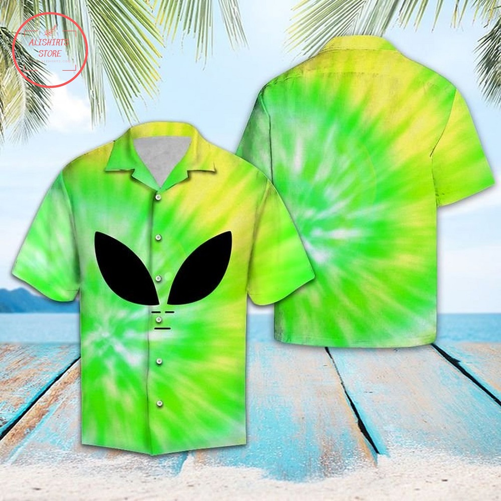 Space Aliens Hawaiian Shirt Summer Button Up