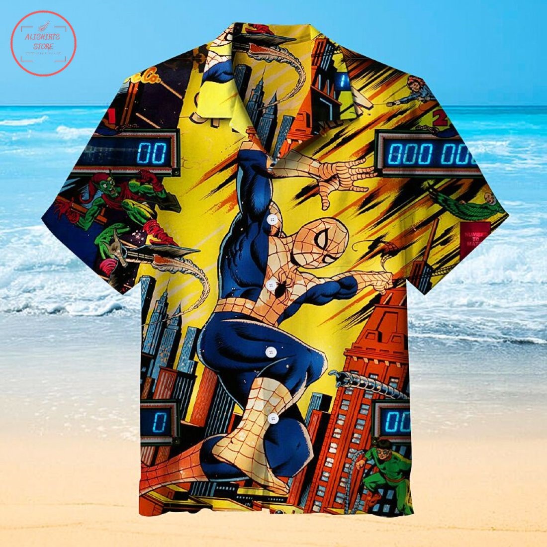Spiderman Pinball Universal Hawaiian Shirt