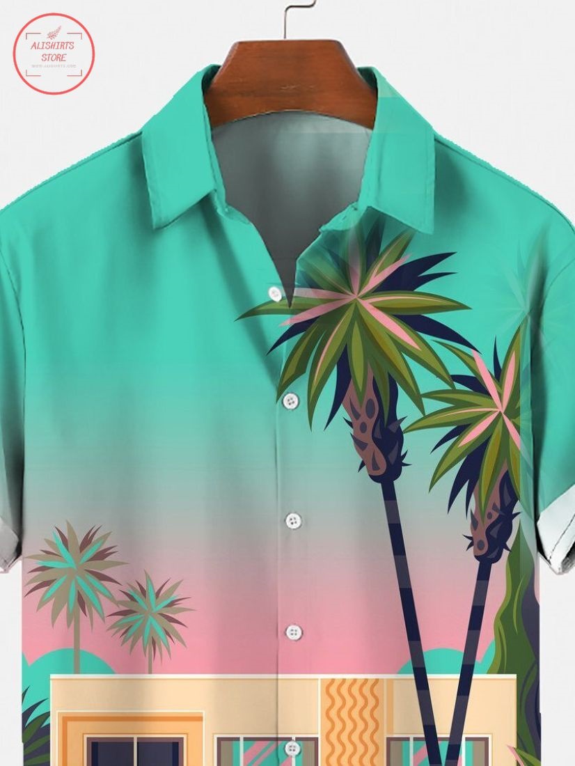 Square Neck Hawaiian Shirt