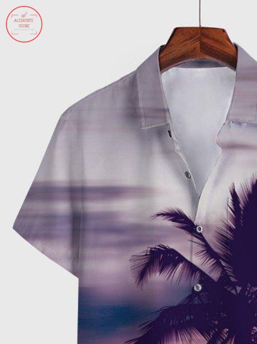 Square Neck Vintage Abstract Hawaiian Shirt
