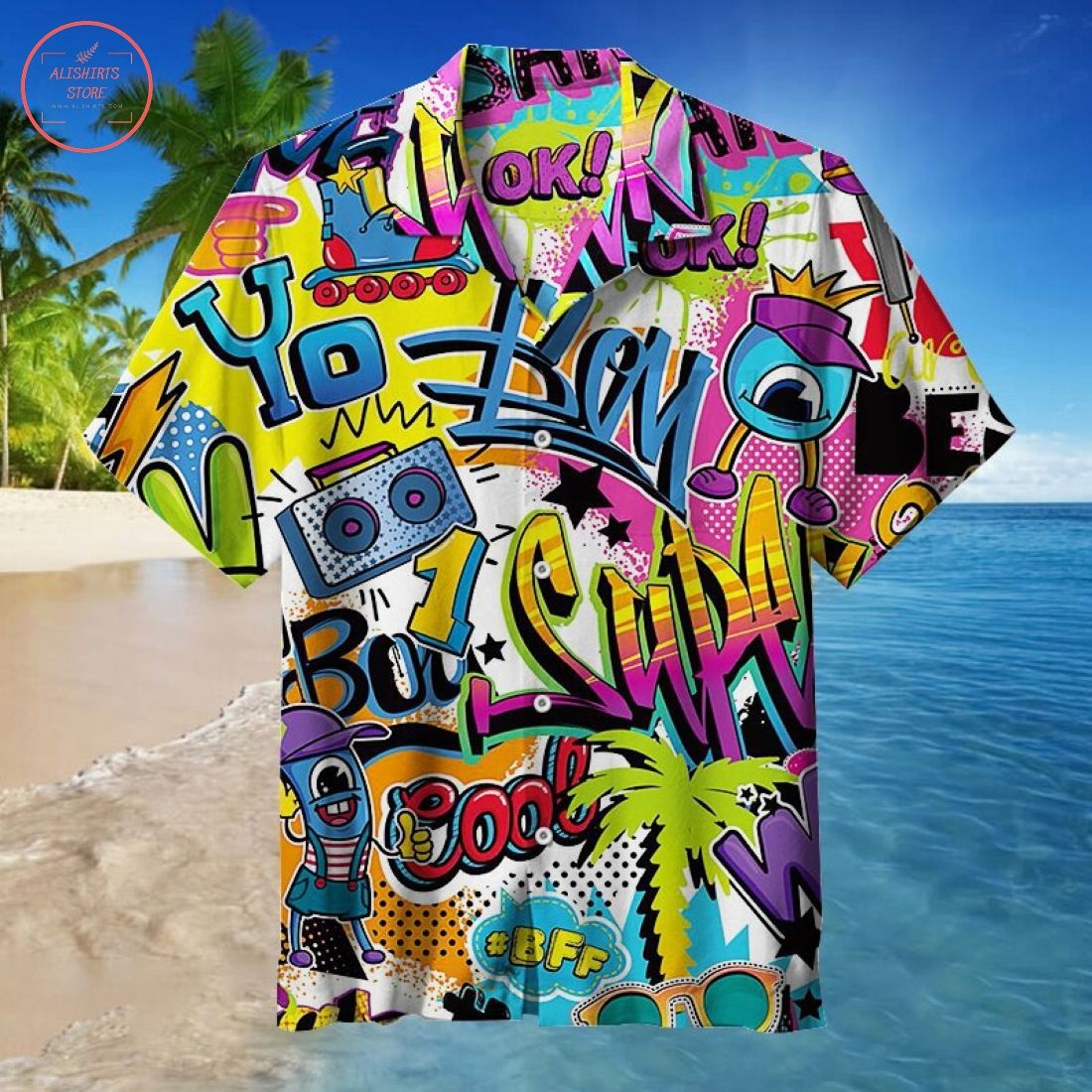 Street fashion Graffiti Hawaiian Shirt