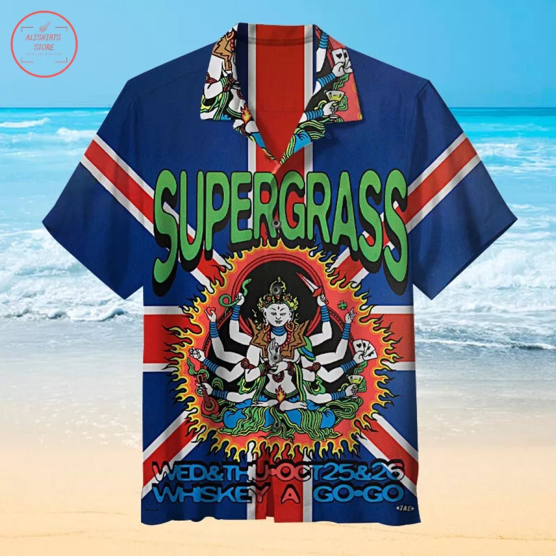 Supergrass Concert Poster Hawaiian Shirt