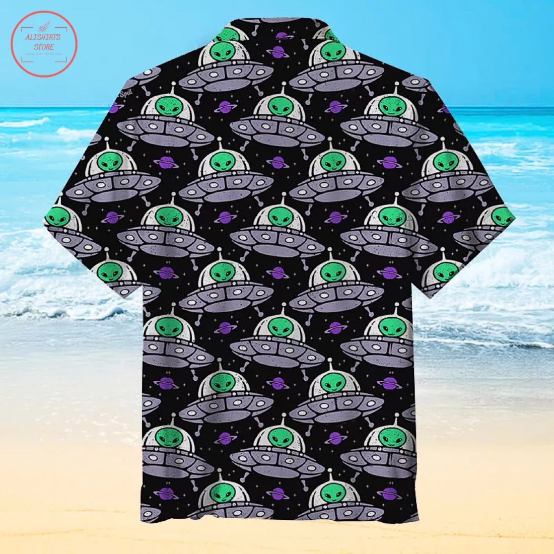 UFO Alien Painting Art Hawaiian Shirts