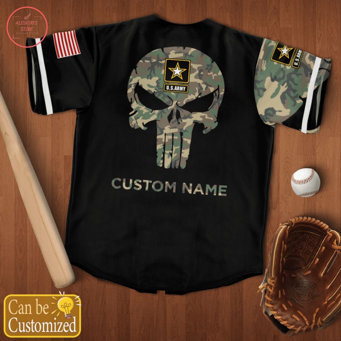 US Army Punisher Personalized Custom Jersey