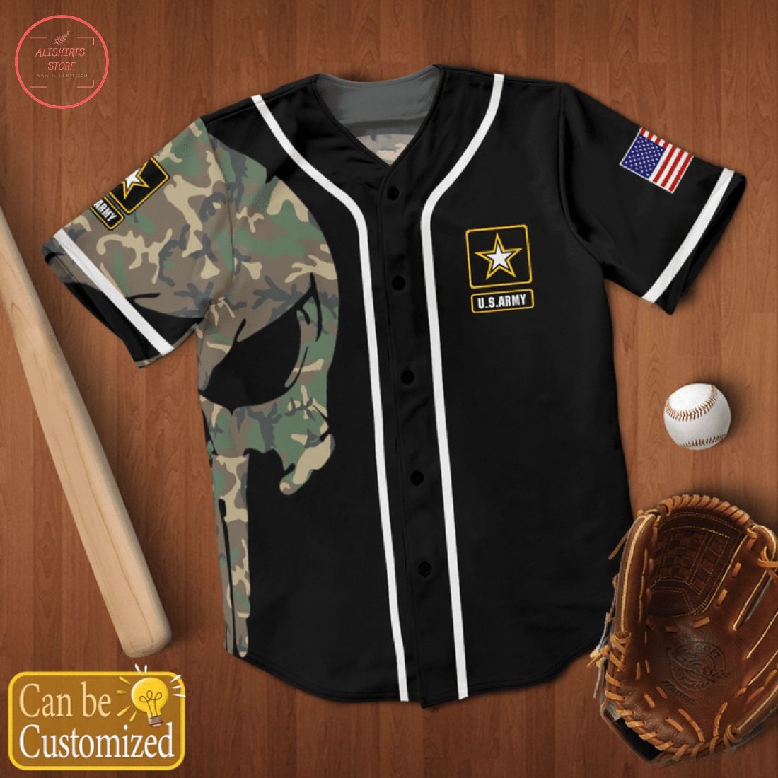 US Army Punisher Personalized Custom Jersey