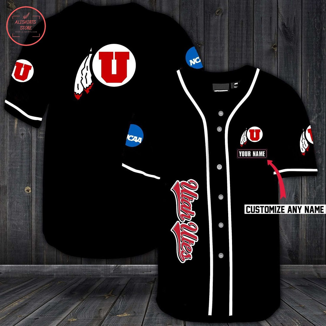 Utah Utes Personalized Baseball Jersey