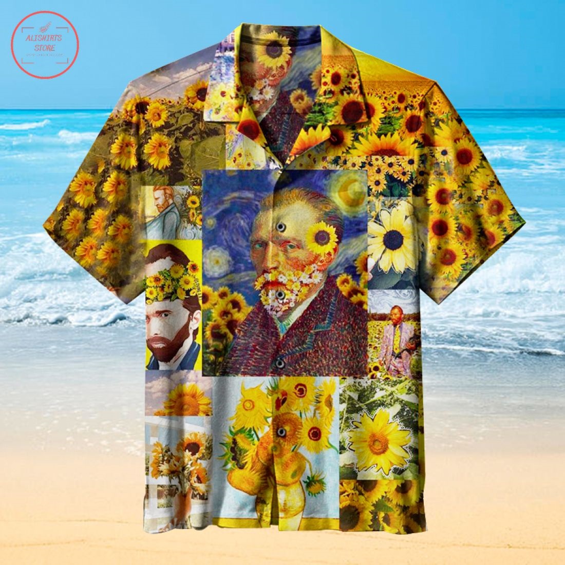Van Gogh Sunflower Hawaiian Shirts